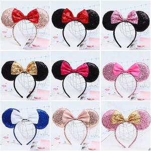 Bandeaux à gros nœud colorés bonbons pour adultes, scintillants, avec des dessins de <span class=keywords><strong>Mickey</strong></span> et <span class=keywords><strong>Minnie</strong></span>, avec des oreilles, super mignons, collection - Product Image 2