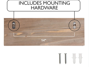 Perchas de pared de madera personalizadas y estante de almacenamiento colgante de madera para organizar y almacenar ropa y llaves - Product Image 6