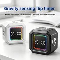 Minuteur numérique magnétique pour bureau d'enfant, avec capteur de gravité, cube rotatif, pour l'apprentissage en classe, l'étude, le temps visual, et la méthode Pomodoro
