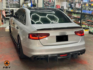 חם kb בסגנון סיבי פחמן סיבי פגוש אחורי מפזר עבור <span class=keywords><strong>audi</strong></span> <span class=keywords><strong>a4</strong></span> קו S4 b8.5 2013-2016 באיכות גבוהה איכות אחורי פגוש אחורי שפה - Product Image 3