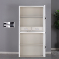 Armoire de rangement sécurisée à empreinte digitale et mot de passe, design minimaliste, pour la protection des données financières au bureau, en acier