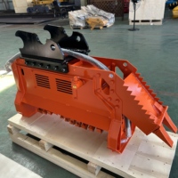 Broyeur forestier robuste pour excavatrice, prix usine, compatible Komatsu, pour machine de débroussaillage de 3 à 15 tonnes