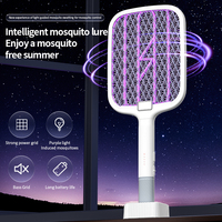 Raquette électrique anti-mouches Maist Square ABS avec lumière LED, rechargeable, batteries 1200 mAh, utilisation domestique, portable, ultrasonique, contrôle solide des insectes