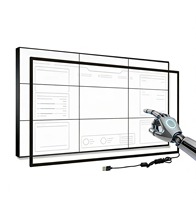 Kiosque publicitaire tactile infrarouge ultra-fin de 65 pouces, grand format, installation USB plug-and-play, neuf/occasion