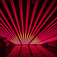Barre de lumière laser à effets combinés professionnelle ZY 500mw pour DJ de club, 8 faisceaux mobiles R/G/B, contrôle DMX, alliage d'aluminium, IP20
