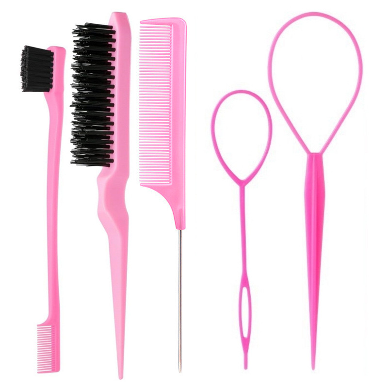 8. Peigne rose 5 pièces/ensemble