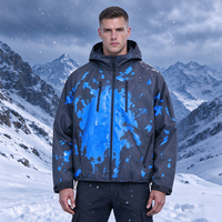 Veste coupe-vent personnalisée OEM Streetwear à fermeture éclair, imperméable, réactive à la température, en nylon pour homme, idéale pour le ski
