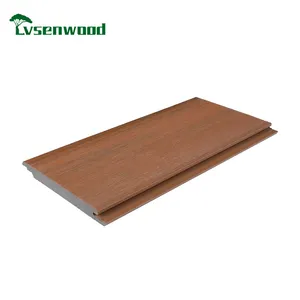 Unifloor Co-Extrusion Decorative Teak Color Wood Plastic Composite Wall Panels Wood Grain Surface Wpc Wall Cladding