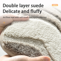 Tapis de bain en mousse à mémoire de forme écologique antidérapant, toucher suède moelleux, absorbant l'eau, séchage rapide, design moderne pour baignoire et douche