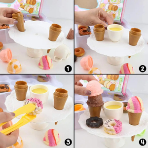 Los niños fingen jugar y preescolar pastel de plástico galletas simulación refrescos comida juguete conjunto - Product Image 6