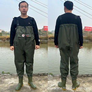 Pantalons de pêche en nylon imperméable épais et durable pour hommes et femmes avec chaussures d'eau et fermeture éclair - Product Image 6