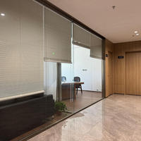 Système de cloisons de verre mobiles et coulissantes-Diviseur de bureau acoustique pleine hauteur pour l'espace de travail et l'intérieur professionnels modernes