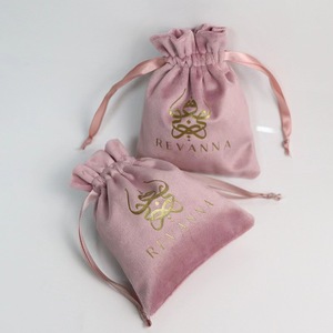 Phổ Biến Sang Trọng Siêu Mềm Nhung Màu Hồng Pouch Cho Mỹ Phẩm Dây Kéo Nhung Bụi Túi Mỹ Phẩm Nhung Jewlery Pouch - Product Image 3