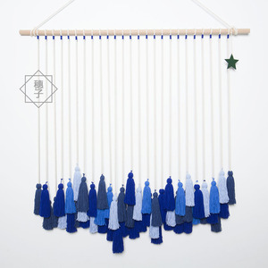 <span class=keywords><strong>Tapiz</strong></span> de macramé tejido a mano con borlas, personalizado, bohemio - Product Image 5