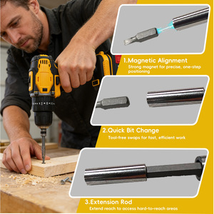 You Luke Extended <b>Bit</b> <b>Set</b> 60mm Hex Shank Steel <b>Screwdriver</b> <b>Bits</b> For Power Tools - Product Image 4