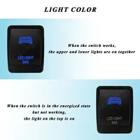 Sakelar Tombol Tekan Lampu Mobil 12V Lampu Kabut Led Biru Sakelar DRL untuk Nissan Navara NP300 X-trail T32 Pathfinder R52