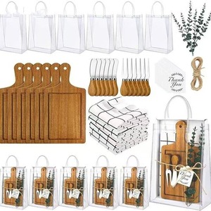 Juego de Tabla de Quesos de Madera con Cuchillos de Acero Inoxidable, Bandeja Portátil para Servir en Fiestas al Aire Libre y para Regalos - Product Image 5