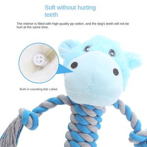 Snowspaws Çevre Dostu %100 Tavuk Aromalı Hayvan Figürlü Peluş Pamuk Halatlı Isırma Oyuncağı Diş Temizliği İçin Köpek Oyuncağı - Product Image 2