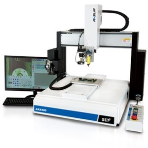 Dispensador Automático de 3 Ejes, Sistema de Dispensación de Alta Precisión con Cámara, SAN EI TECH, 220V, Japón, 70kg, Modelo X/Y/Z - Product Image 1