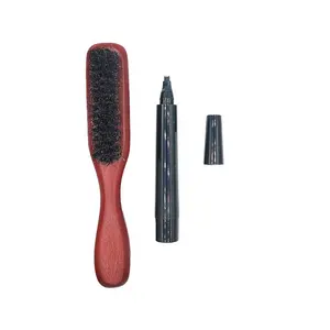 Barberia Barber Waterproof Men Beard Pen And Brush Bright Color Pencil Filler Natural Beard Pen Set BP6885