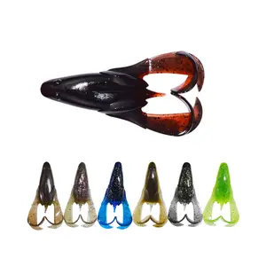 Afishlure, señuelo de pesca de ranas, cebo de pesca suave, señuelo de rana de goma suave, 90mm, 15G, 2 uds., bolsa, cebo de rana biónica, pesca de peces grandes