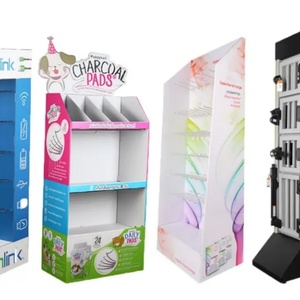 Custom Factory Logo <b>Display</b> <b>Rack</b> Corrugated Cardboard Floor Stand with PP Material Cutting Processing for Shop <b>Display</b> - Product Image 2
