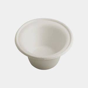 White Sugarcane Bagasse 7 Oz Bowl Biodegradable <b>Disposable</b> Food Bowl for Snacks Soups Salads Catering and Outdoor Event Use - Product Image 3