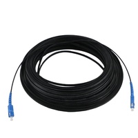 Vente en gros directe de l'usine SC UPC APC 40m 80m Jumper FTTH câble de chute plat pour l'extérieur câble de Fiber optique pré-connecté cordon de raccordement
