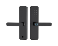 Serrure de porte intelligente avec lecteur d'empreintes digitales, clavier numérique biométrique sans clé, interphone, serrure intelligente pour la sécurité de la maison, porte d'entrée