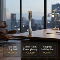 Trofeo Columnar de Metal Dorado y Plateado Grabado a Medida, Textura Premium, Embalaje Antichoque, Premio Conmemorativo Anual