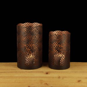 Portavelas Vintage de Alta Calidad con Diseño Redondo de Hierro, Hecho a Mano, Ecológico, para Decoración del Hogar, Centro de Mesa Navideño - Product Image 4