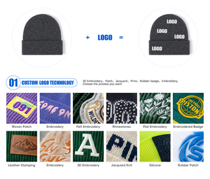 <span class=keywords><strong>Gorro</strong></span> de punto de ganchillo hecho a mano de lana a rayas gruesas con borlas desgastadas coloridas arcoíris de invierno - Product Image 6
