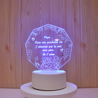 Veilleuses à Illusion d'optique 3D lampes de nuit LED acryliques 3d lumière décorative cadeau pour enfants