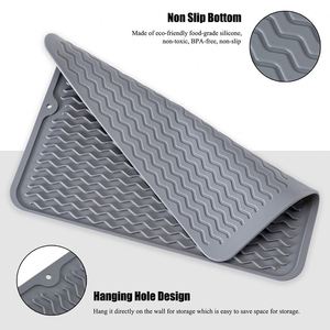 Tapete de silicona gris para secar, 15.8 x 12 pulgadas, antideslizante, resistente al calor, para drenaje de fregadero - Product Image 3