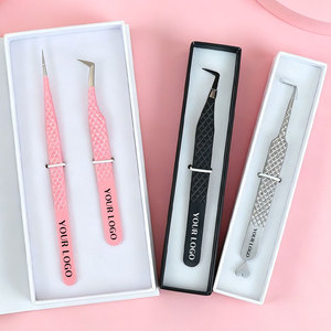 แหนบต่อขนตา <span class=keywords><strong>Mega</strong></span> Volume ปลายไฟเบอร์ ความแม่นยำสูง แหนบต่อขนตาแบบกำหนดโลโก้ได้ สีดำด้าน อุปกรณ์ต่อขนตา ขายส่ง - Product Image 1