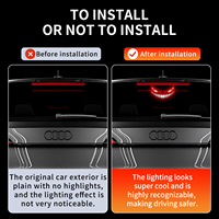 Lumière d'ambiance solaire LED YD Demon Eye pour voiture, chargement USB-C, fixation par ventouse, sans câblage, 5 couleurs, lumière d'avertissement pour pare-brise et lunette arrière