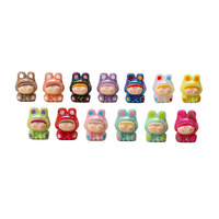 Porte-clés miniatures en résine colorés et adorables avec placage, boîte surprise, jouet cadeau, décorations de table et de bureau réalistes à faire soi-même