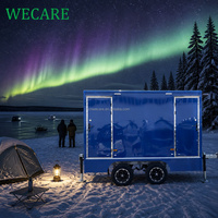 WECARE Remorque de toilettes mobiles de luxe VIP, remorque de toilettes portables personnalisées, remorque de toilettes mobiles temporaires d'extérieur avec roues
