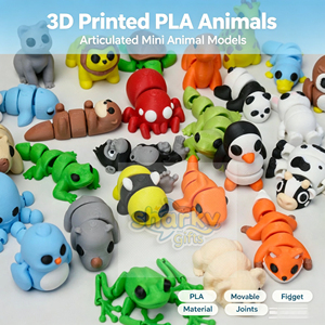 ของที่ระลึกคริสต์มาสฤดูหนาว โมเดลสัตว์จิ๋วพิมพ์ 3 มิติ PLA รูปหมีเต่าขนาดเล็ก ของขวัญวันหยุด ของตกแต่ง ของเล่น - Product Image 4