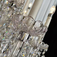 Grand lustre classique multicouche en cristal, suspension de luxe pour projets hôteliers, idéal pour plafonds hauts de villas et salles de banquet