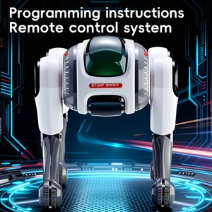 Robot RC pour enfants, chien mécanique télécommandé, modèle en plastique à assembler soi-même, jouet électrique avec lumière et son pour garçons - Product Image 4
