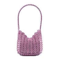 Sac à main de luxe de marque célèbre avec paillettes, sac bandoulière en métal argenté, sac de soirée de créateur, sac à l'épaule 2026
