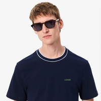 Camisetas de Hombre de Primera Calidad con Logotipo Personalizado, Cuello Redondo, Estilo Casual, Suministro al por Mayor, Diseño de Contraste de Color, Camisetas Casuales de Algodón para Hombre