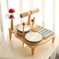 Montessori bebek duyusal eğitim müzik çocuk oyuncak ahşap müzik kiti ahşap müzikal ahşap oyuncak davul seti oyuncaklar çocuklar için