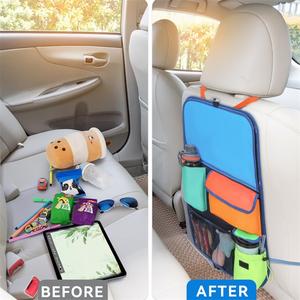 Organisateur de siège arrière de voiture en polyester multi-poches (4-7 compartiments) avec couleur personnalisée - Product Image 4