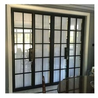 Nordi Français Noir Balcon Porte Patio En Fer Forgé Balançoire Crittall Porte Acier Verre Salon Fenêtres et Portes