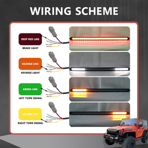 Barre lumineuse <span class=keywords><strong>LED</strong></span> arrière style <span class=keywords><strong>Baja</strong></span> avec feux de freinage, de recul et de clignotants pour UTV de course en désert - Product Image 5