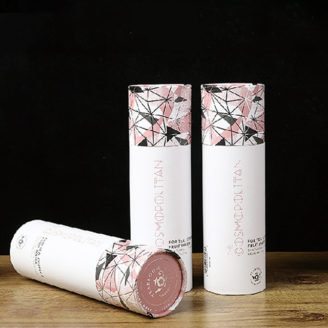 Matcha-Themed Cylindrical Paper Tube for Snack Food Potato Chips Candles Jars with Surface Labeling