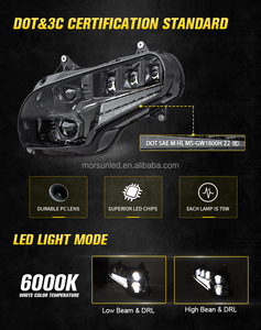 Dot emark ชุดไฟหน้า LED ด้านหน้าสำหรับ Honda goldwing GL 1800 2001-2017 Hi/LOW Beam ชุด ungrade - Product Image 3