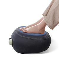 Repose-pieds gonflable à pression, auto-gonflant, confortable, portable, réglable, amovible, lavable, coussin de voyage pour les pieds